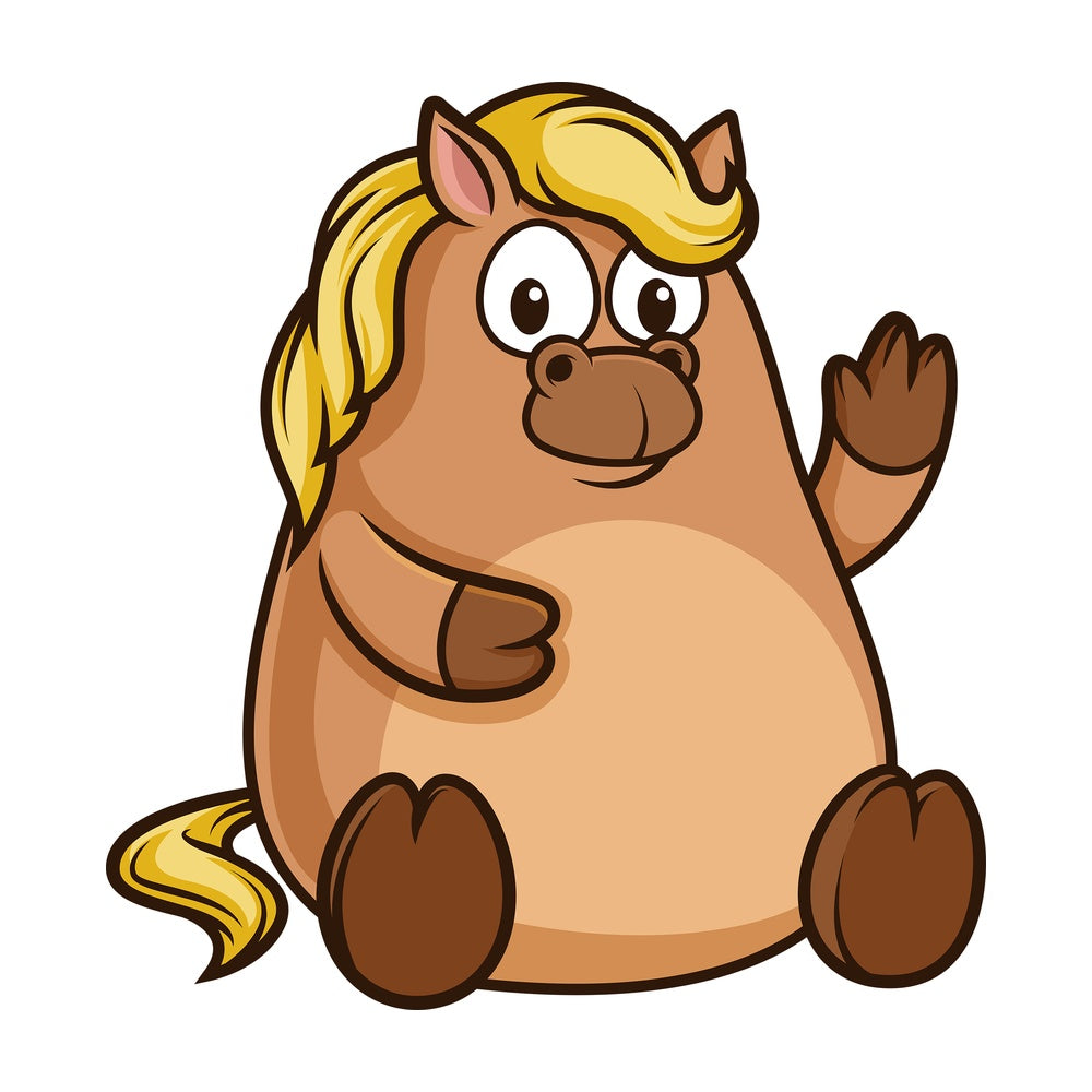 Chubby pony. PNG - JPG and vector EPS (infinitely scalable).