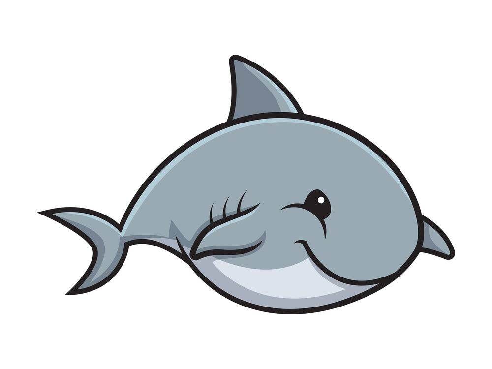 Chubby shark. PNG - JPG and vector EPS (infinitely scalable).
