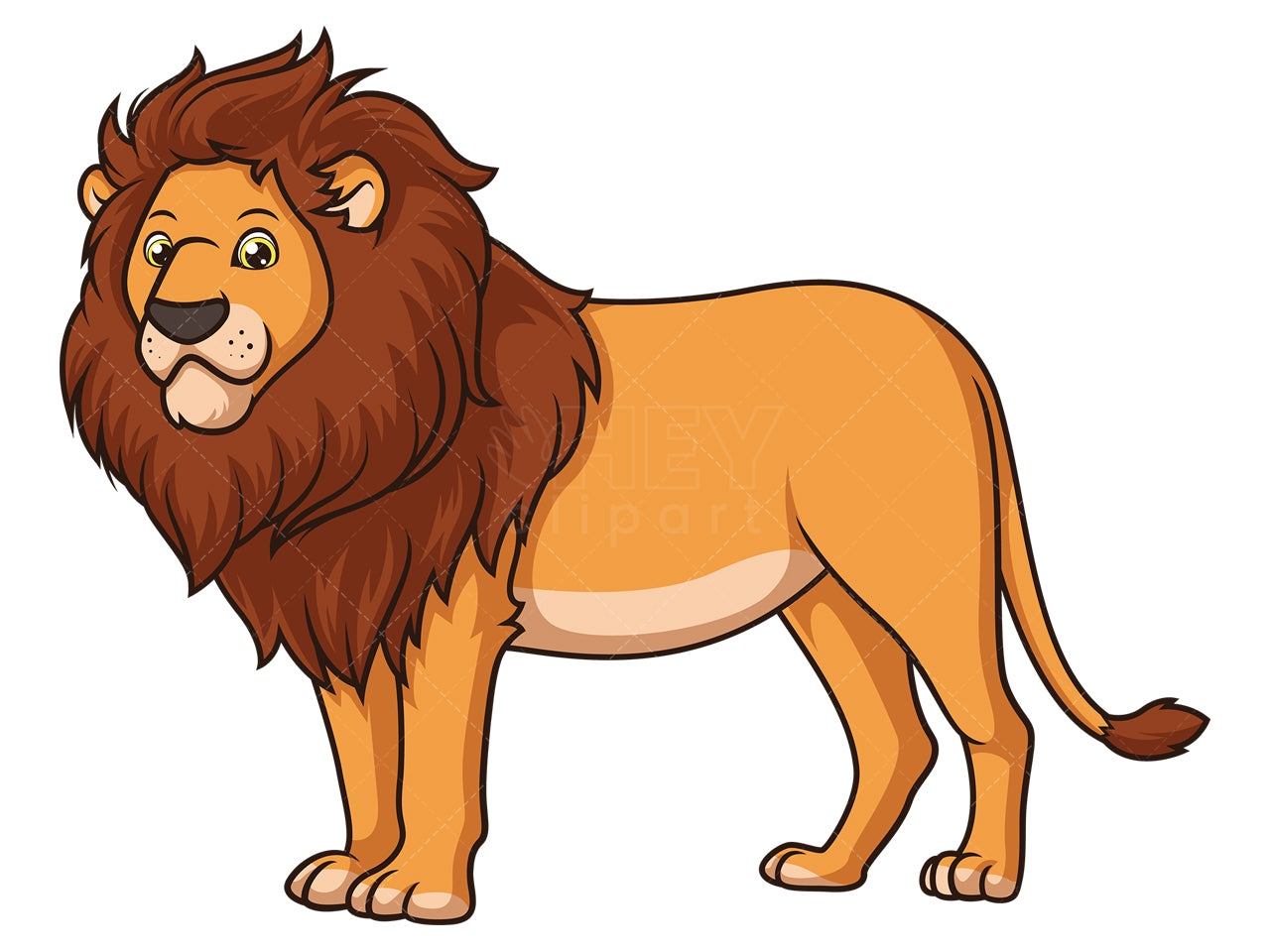 Royalty-free stock vector illustration of an african lion.