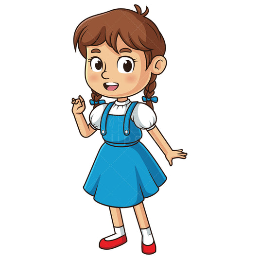 Royalty-free stock vector illustration of a cute farm girl dorothy gale.