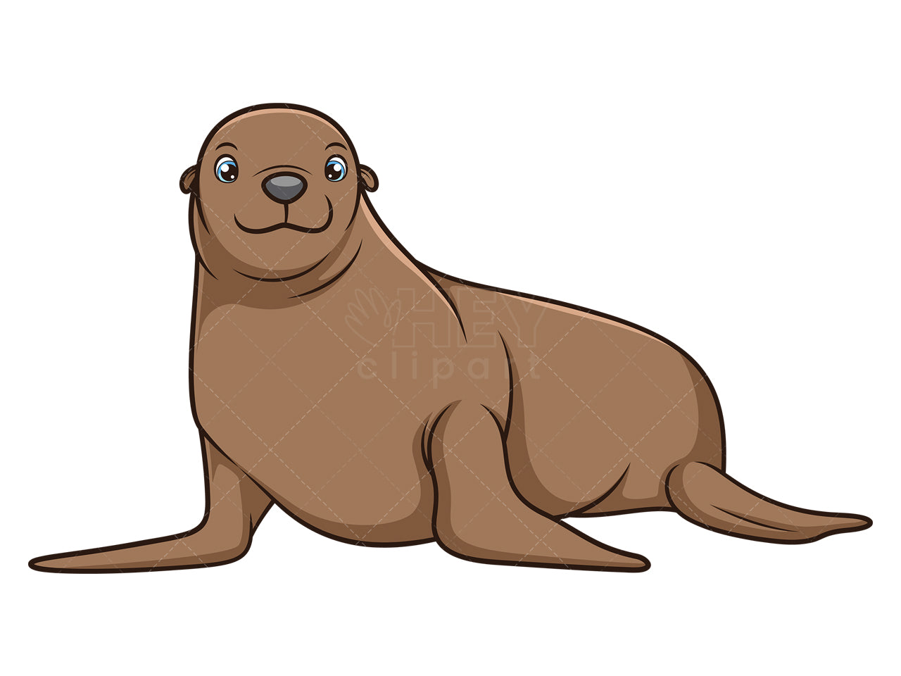 Royalty-free stock vector illustration of a cute seal.