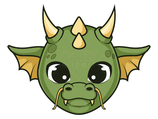 Royalty-free stock vector illustration of a dragon head.