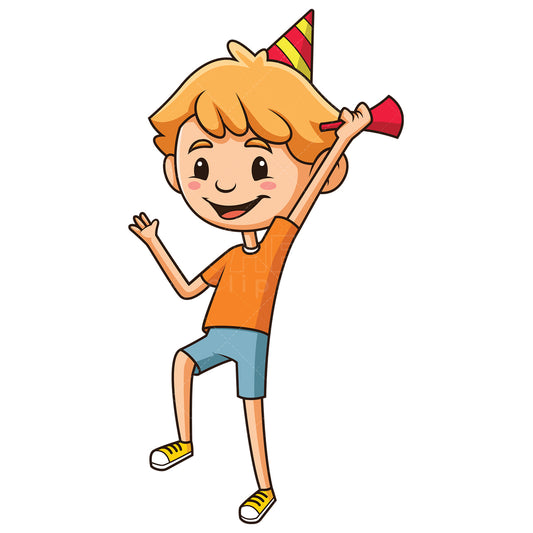 Royalty-free stock vector illustration of a happy birthday boy.