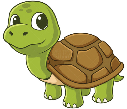 Royalty-free stock vector illustration of a little turtle.