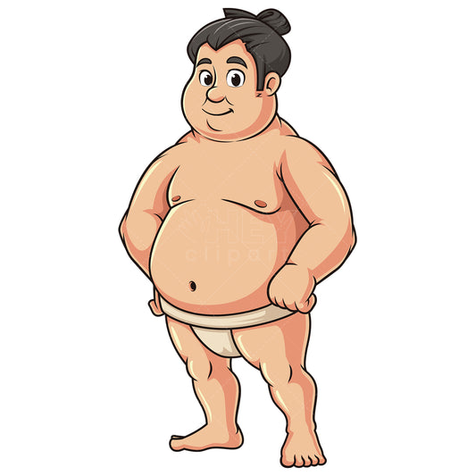 Royalty-free stock vector illustration of a sumo wrestler.