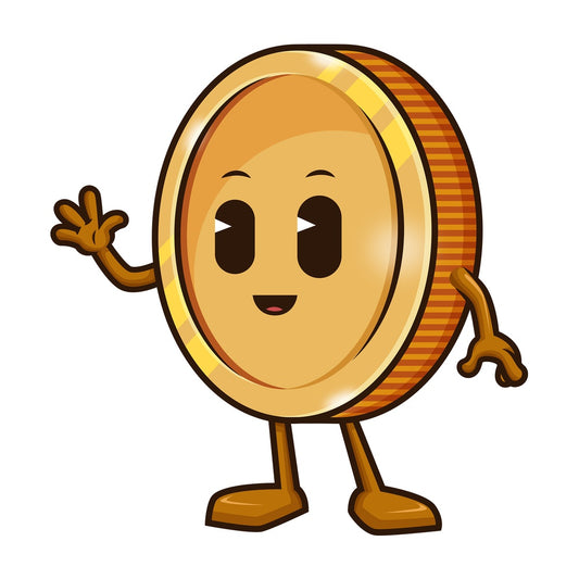 Coin waving. PNG - JPG and vector EPS (infinitely scalable).