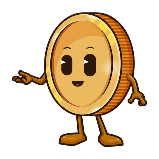 Coin giving presentation. PNG - JPG and vector EPS (infinitely scalable).