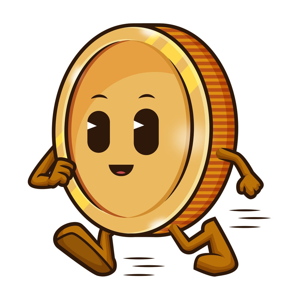 Coin running. PNG - JPG and vector EPS (infinitely scalable).