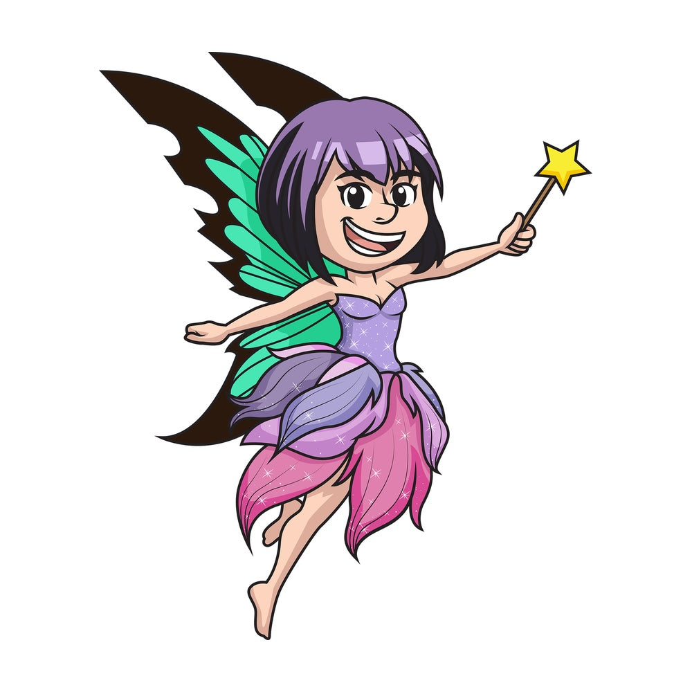 Fairy with wand. PNG - JPG and vector EPS (infinitely scalable).