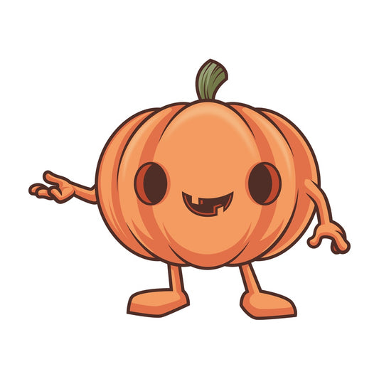 Jack o lantern pointing sideways. PNG - JPG and vector EPS (infinitely scalable).