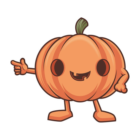 Jack o lantern giving presentation. PNG - JPG and vector EPS (infinitely scalable).