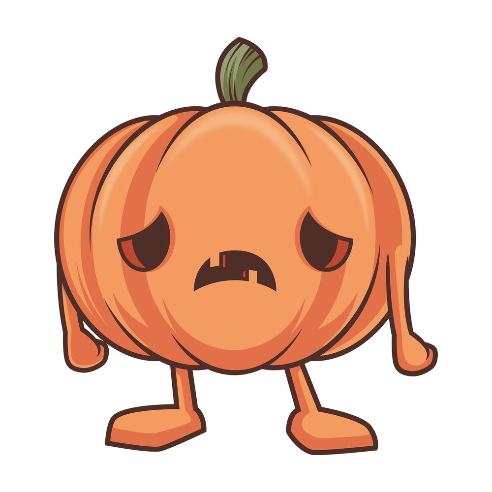 Sad jack o lantern. PNG - JPG and vector EPS (infinitely scalable).