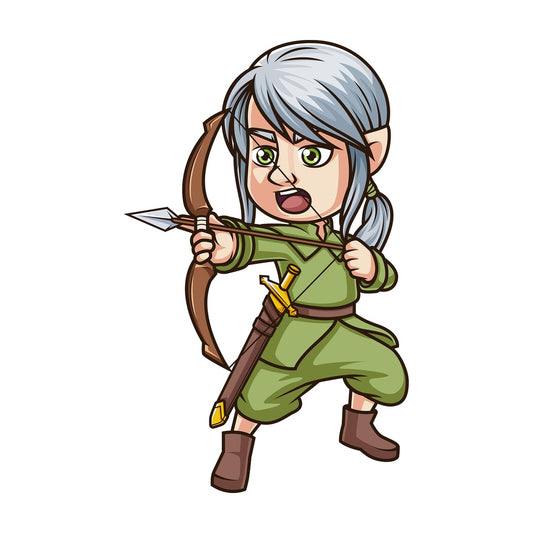 Male elf archer warrior. PNG - JPG and vector EPS (infinitely scalable).