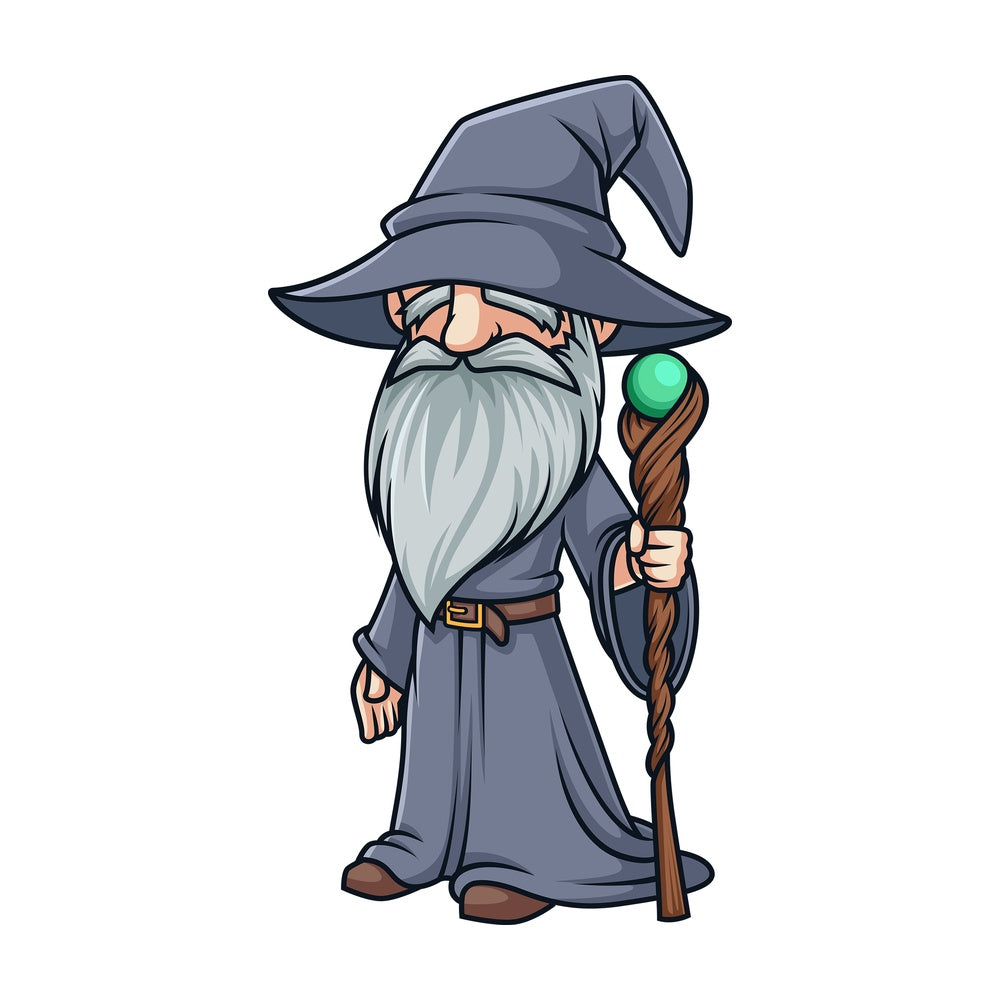 Wizard with beard. PNG - JPG and vector EPS (infinitely scalable).