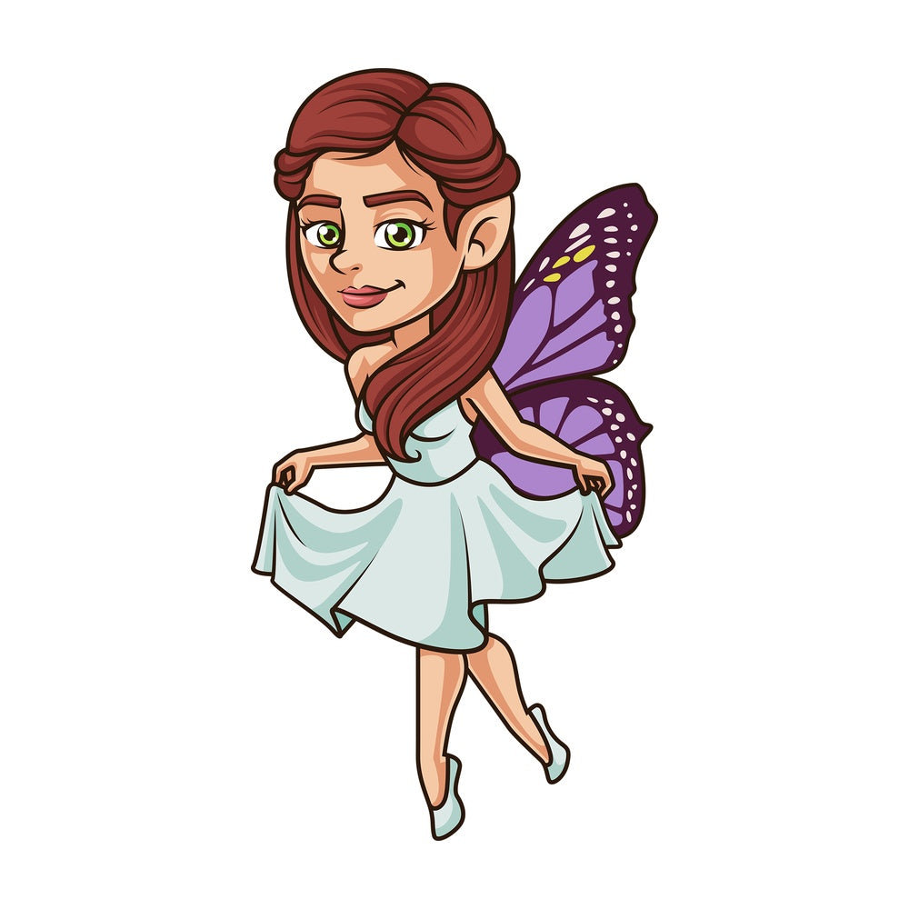Fairy princess bowing gracefully. PNG - JPG and vector EPS (infinitely scalable).