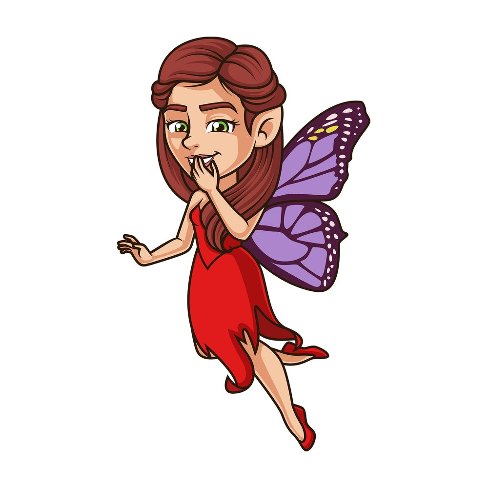 Giggling fairy. PNG - JPG and vector EPS (infinitely scalable).