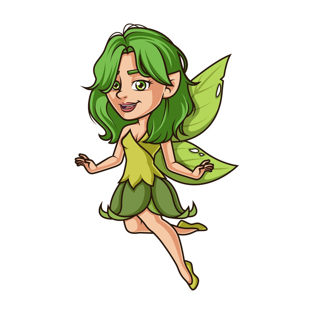 Green fairy. PNG - JPG and vector EPS (infinitely scalable).