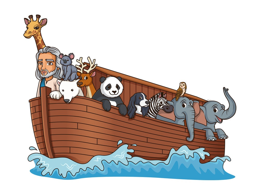 Noah in his ark. PNG - JPG and vector EPS (infinitely scalable).