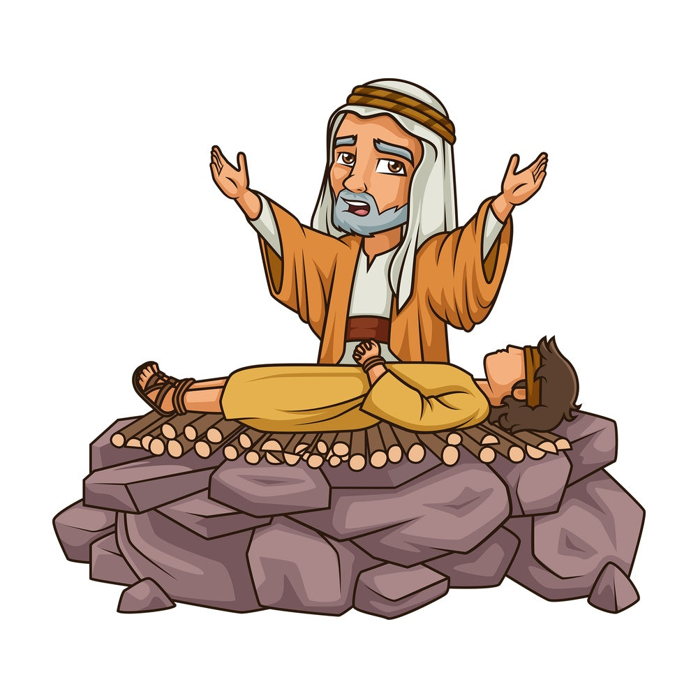 Abraham sacrificing isaac. PNG - JPG and vector EPS (infinitely scalable).