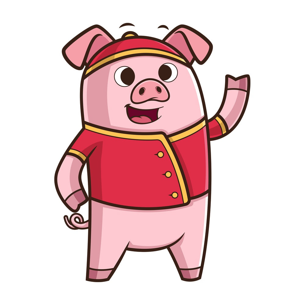 Happy chinese new year pig. PNG - JPG and vector EPS (infinitely scalable).