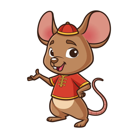 Chinese happy new year rat. PNG - JPG and vector EPS (infinitely scalable).