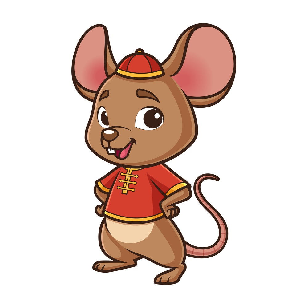 Cute chinese new year rat. PNG - JPG and vector EPS (infinitely scalable).