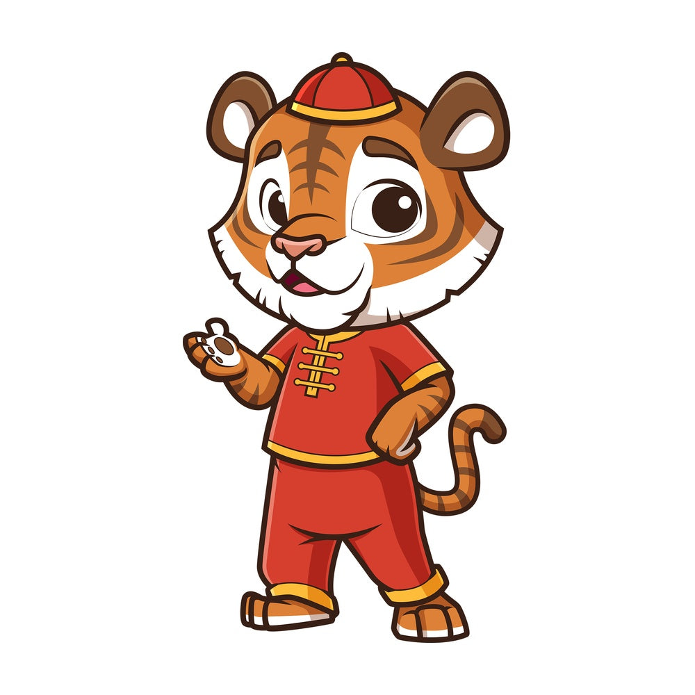 Chinese happy new year tiger. PNG - JPG and vector EPS (infinitely scalable).