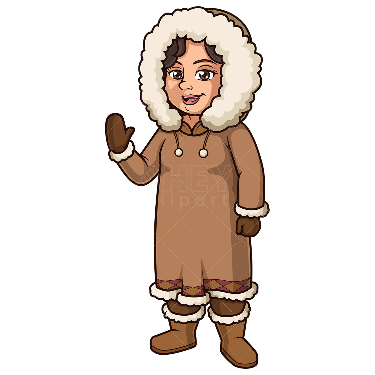 Royalty-free stock vector illustration of a inuit woman.