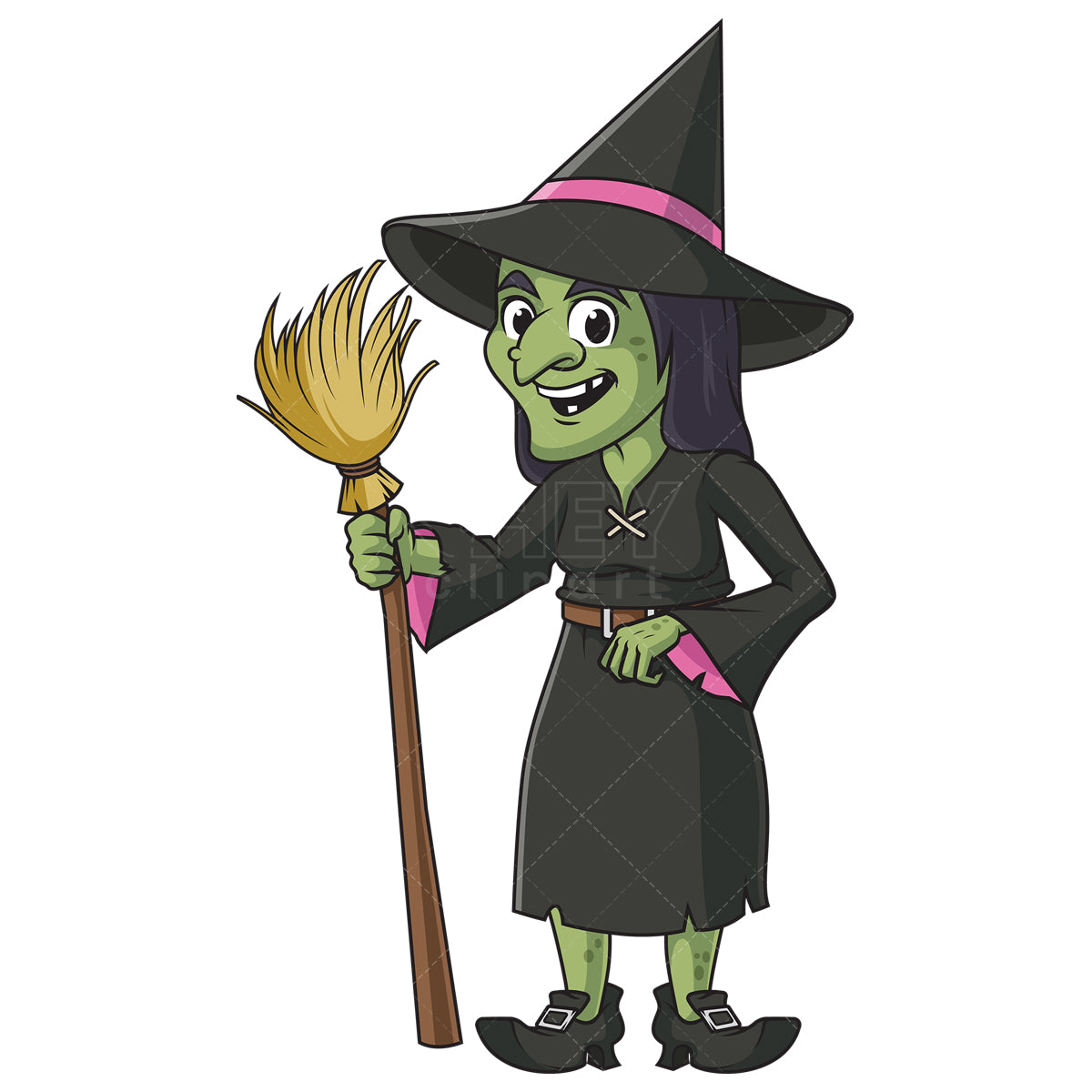 Royalty-free stock vector illustration of a wicked witch of the west.