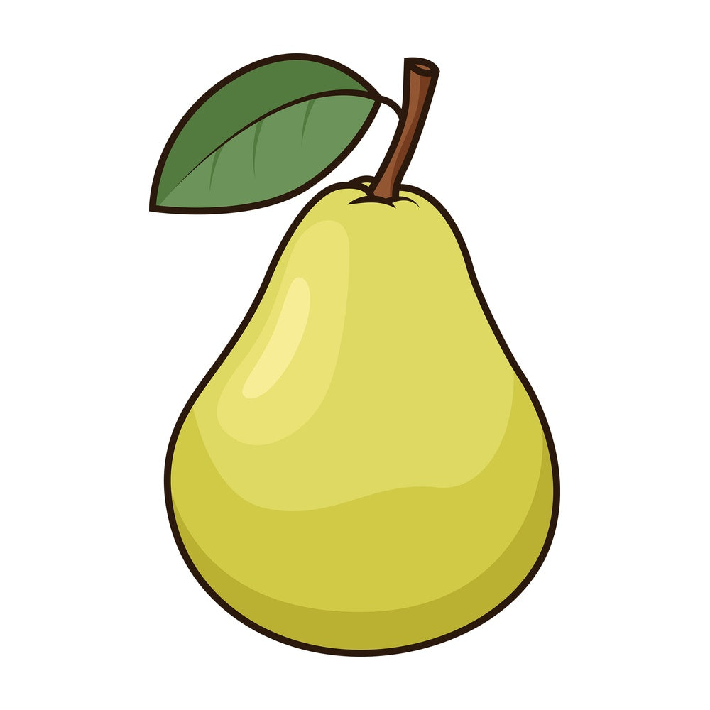 Green pear. PNG - JPG and vector EPS file formats (infinitely scalable). Image isolated on transparent background.