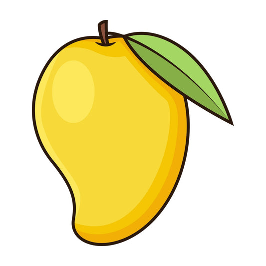 Mango fruit. PNG - JPG and vector EPS file formats (infinitely scalable). Image isolated on transparent background.