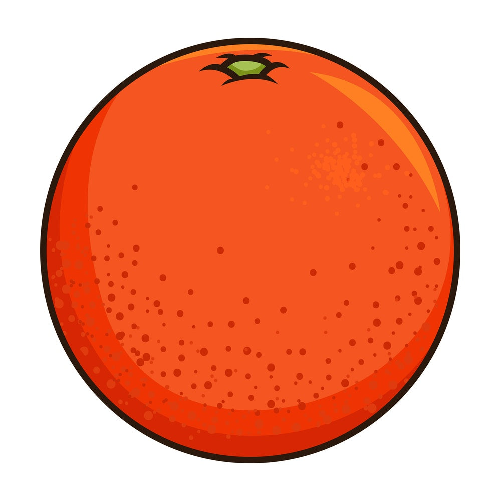 Blood orange. PNG - JPG and vector EPS file formats (infinitely scalable). Image isolated on transparent background.