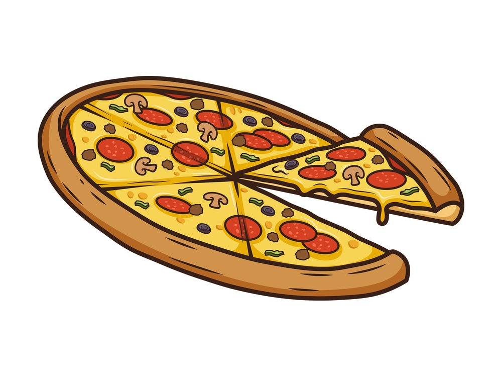 Special pizza side view