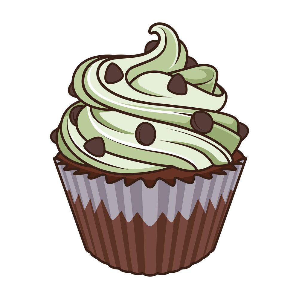 Peanut frosting cupcake. PNG - JPG and vector EPS file formats (infinitely scalable). Image isolated on transparent background.