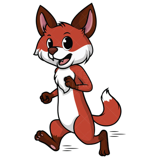 Royalty-free stock vector illustration of a fox running.