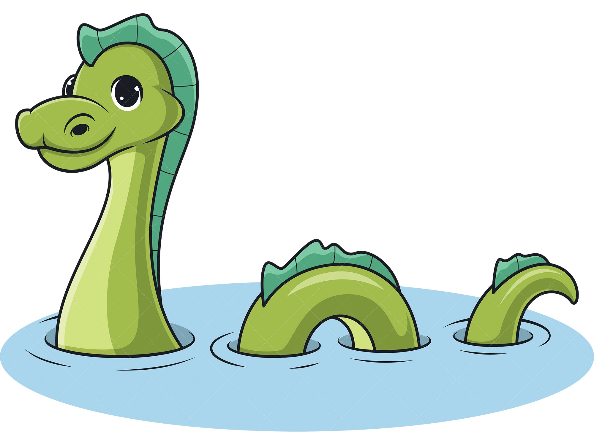 Loch Ness Monster Cartoon Vector Illustration - Download Image Now ...