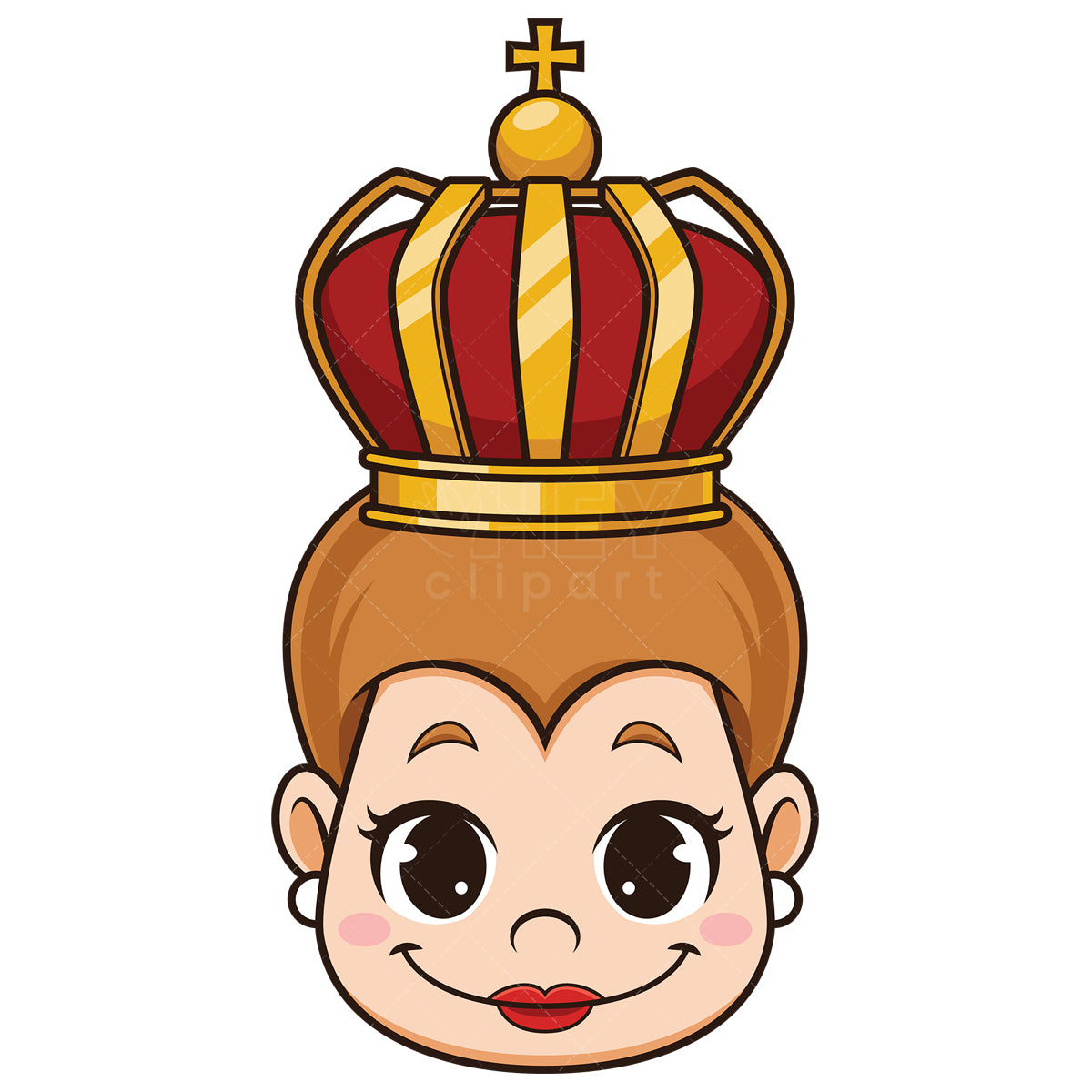 Royalty-free stock vector illustration of a queen head.