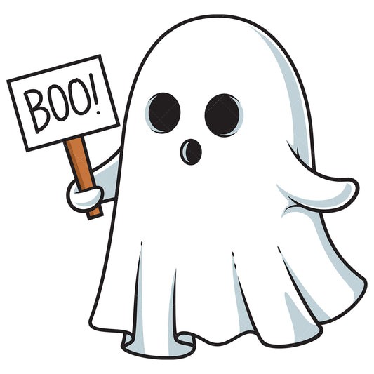 Royalty-free stock vector illustration of a sheet ghost boo.