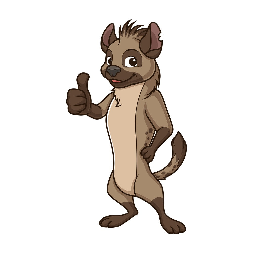 Hyena thumbs up. PNG - JPG and vector EPS (infinitely scalable).