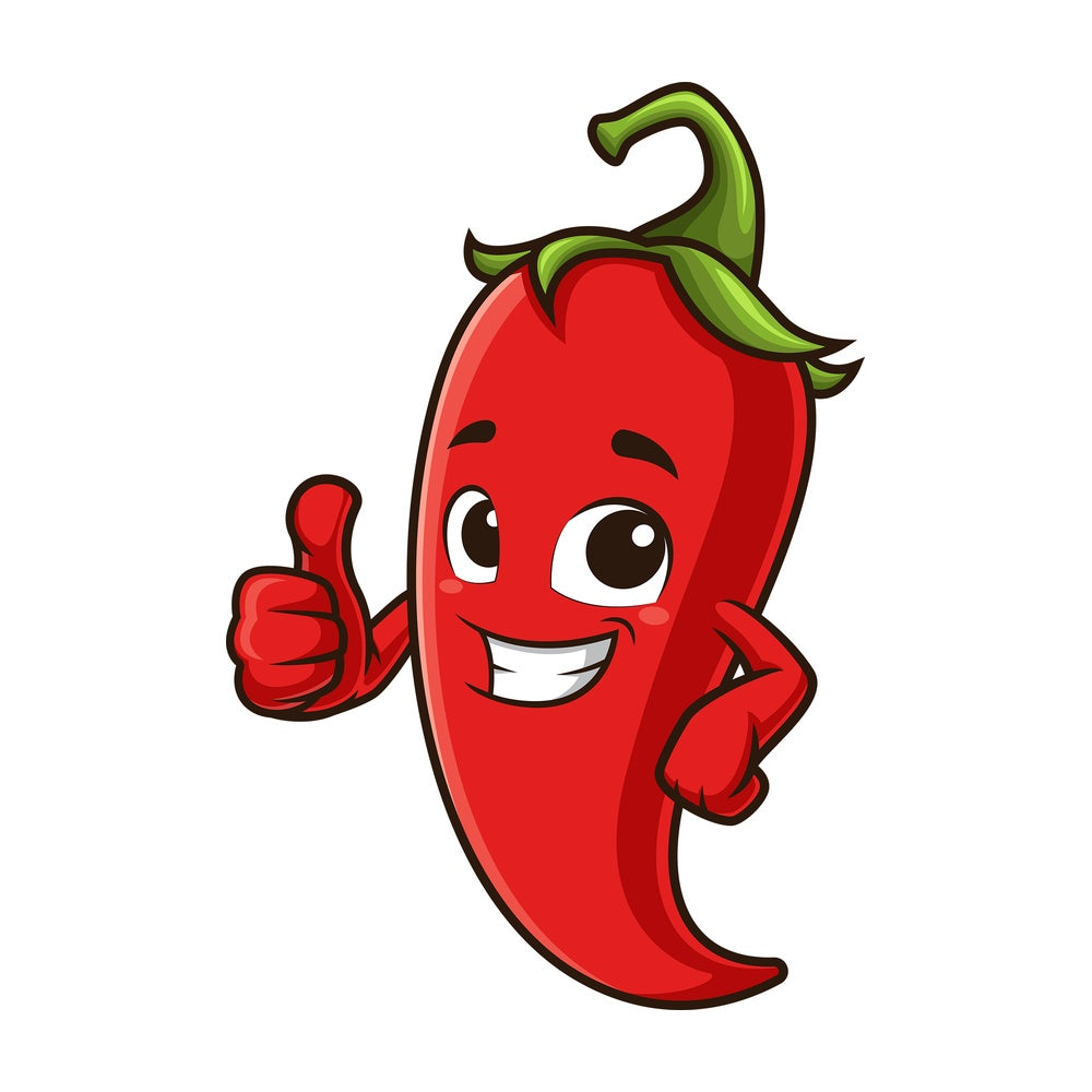 Red chili pepper thumbs up. PNG - JPG and vector EPS (infinitely scalable).