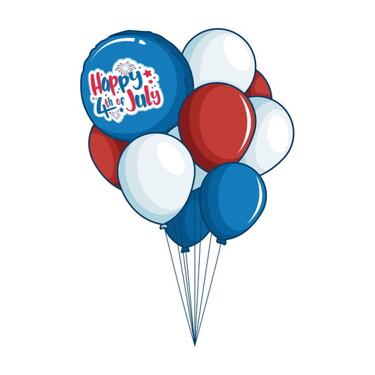 Patriotic round balloons. PNG - JPG and vector EPS file formats (infinitely scalable). Image isolated on transparent background.