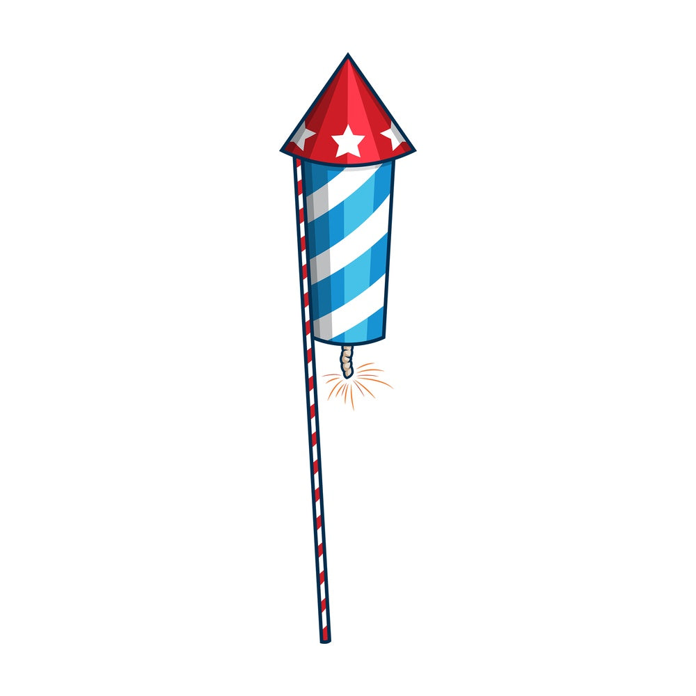 Patriotic firework. PNG - JPG and vector EPS file formats (infinitely scalable). Image isolated on transparent background.