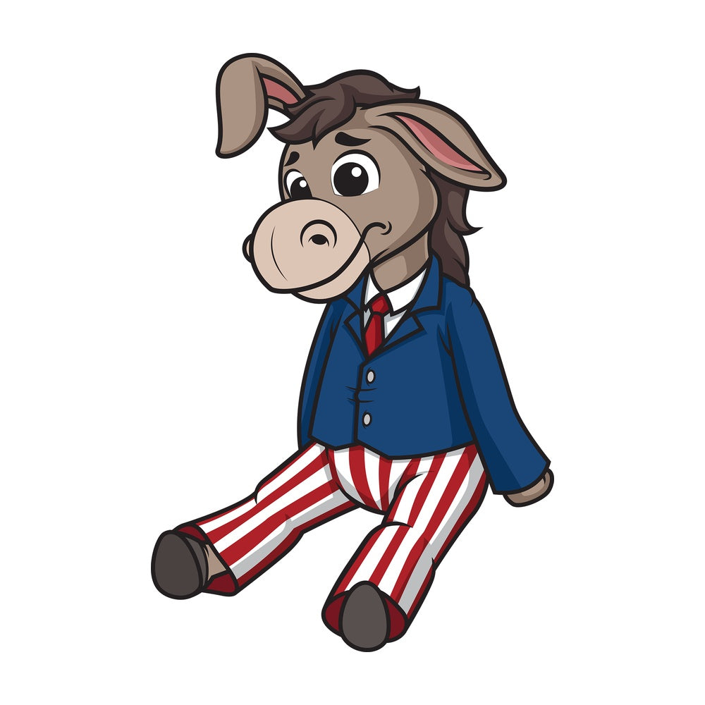 Sad democratic donkey. PNG - JPG and vector EPS (infinitely scalable).
