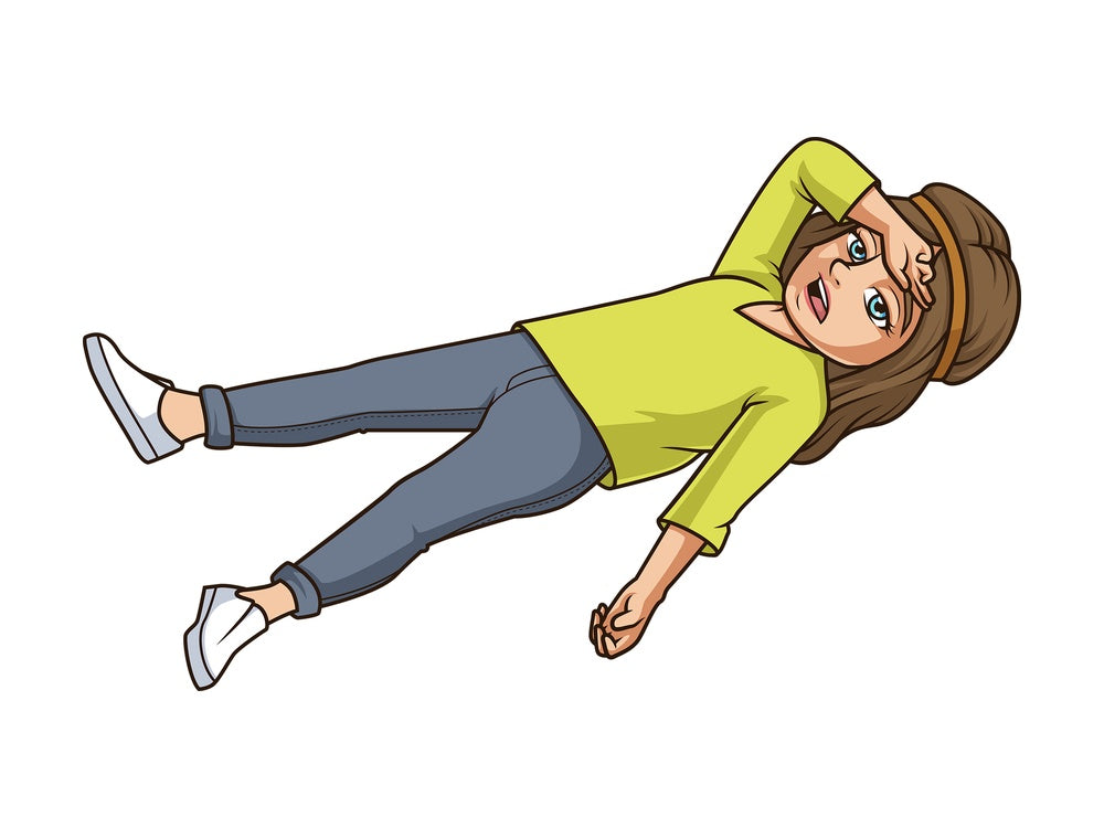 Faint caucasian woman. PNG - JPG and vector EPS (infinitely scalable).