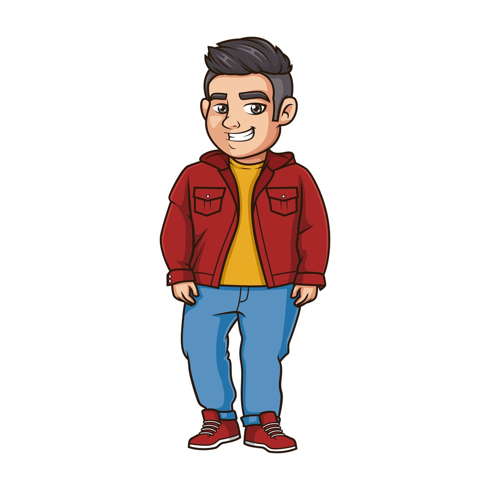 Large asian man. PNG - JPG and vector EPS (infinitely scalable).