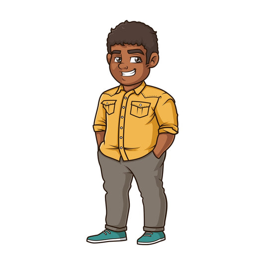 Large african-american man. PNG - JPG and vector EPS (infinitely scalable).