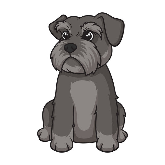 Cute schnauzer puppy. PNG - JPG and vector EPS (infinitely scalable).