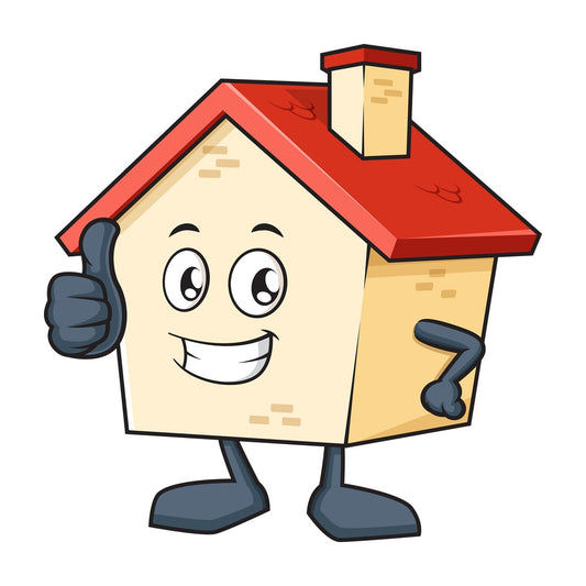 Home mascot thumbs up. PNG - JPG and vector EPS (infinitely scalable).