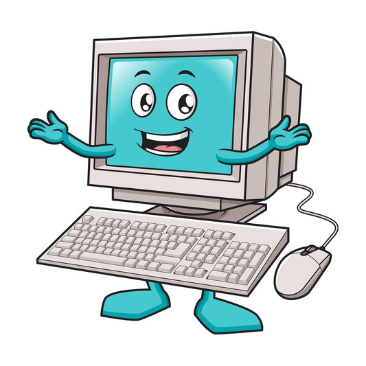 Welcoming desktop computer. PNG - JPG and vector EPS (infinitely scalable).