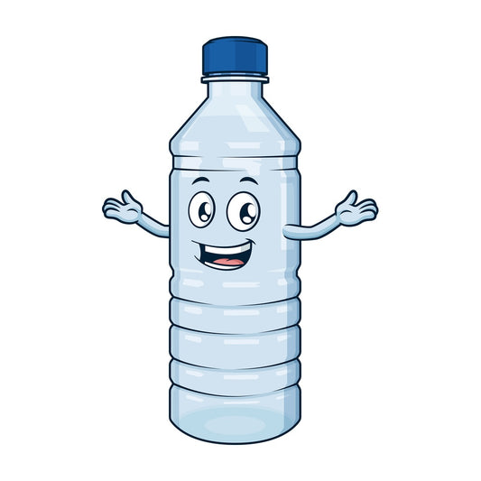Welcoming water bottle mascot. PNG - JPG and vector EPS (infinitely scalable).